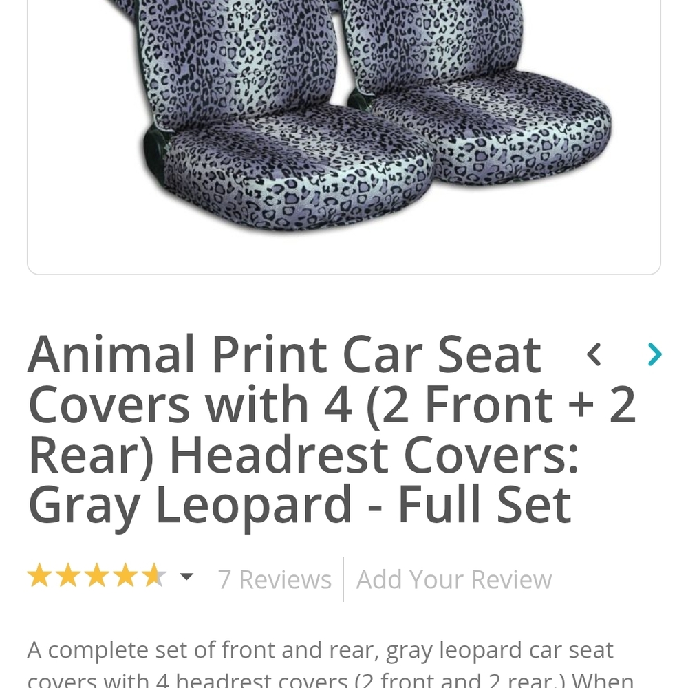 Snow Leopard Car Seat Covers For Jeep JKU